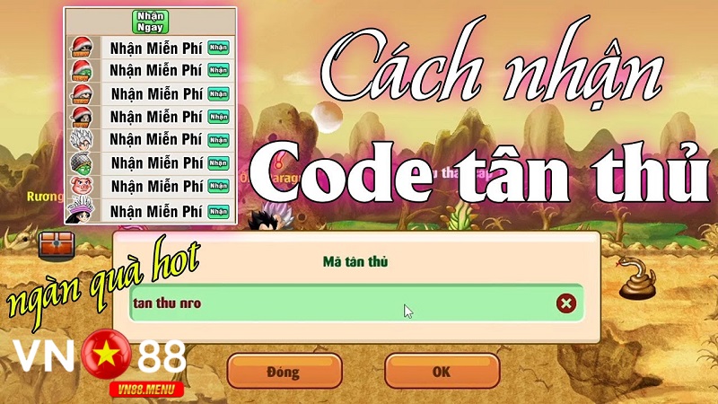 Huong dan cach nhan code tan thu vn88 Hướng dẫn cách nhận code tân thủ vn88